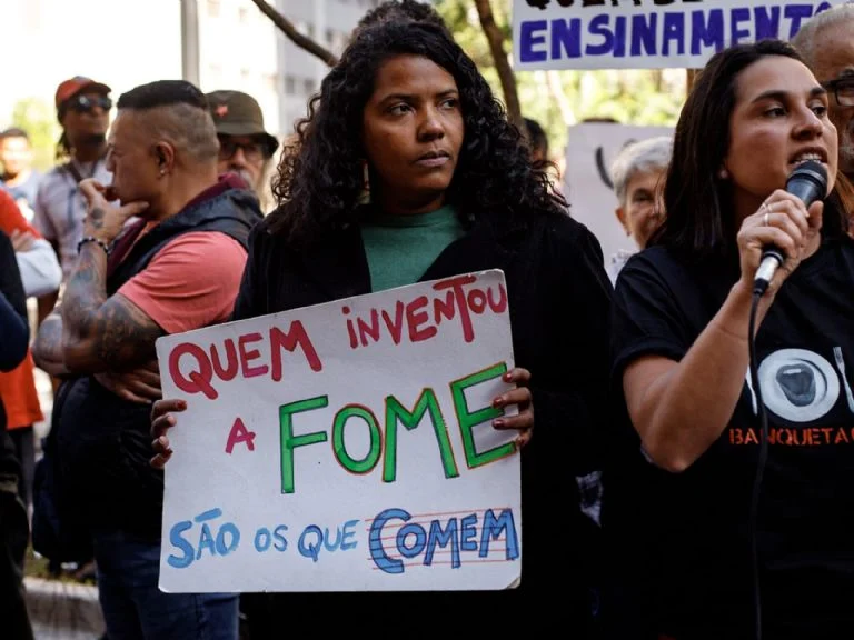 Movimentos fazem protesto em São Paulo contra PL da Fome