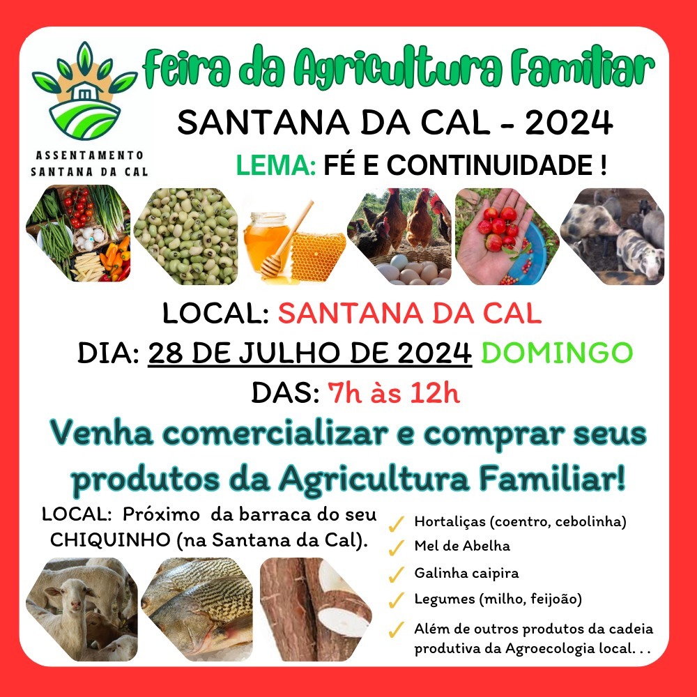 Santana da Cal em Canindé realiza feira da agricultura familiar