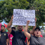 Manifestantes contra escala 6x1 em Fortaleza