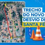 Calçamento em Santa Fé: desvio de tráfego no Crato