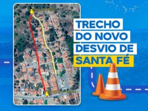 Calçamento em Santa Fé: desvio de tráfego no Crato