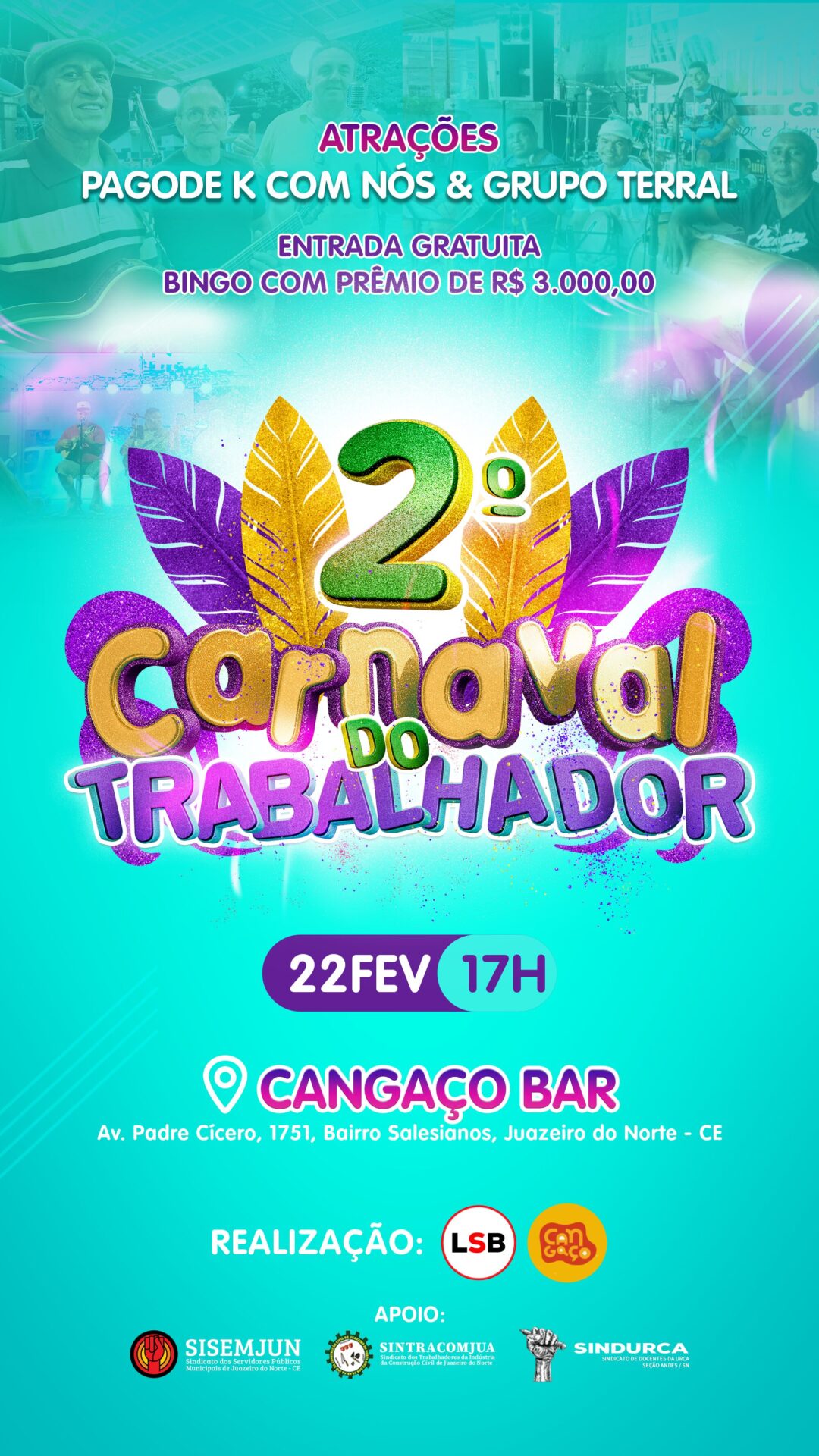 Participe do 2º Carnaval do Trabalhador no Cangaço Bar em Juazeiro do Norte; saiba das nossas regras e se divirta!!!