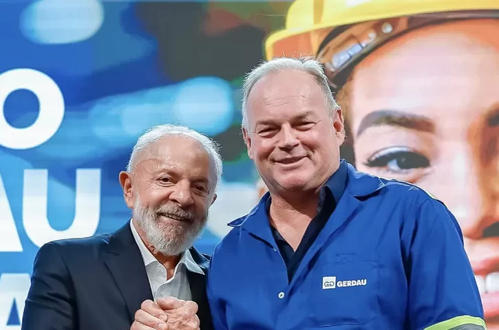 Lula e Gerdau ampliam indústria do aço antes de tarifas dos EUA