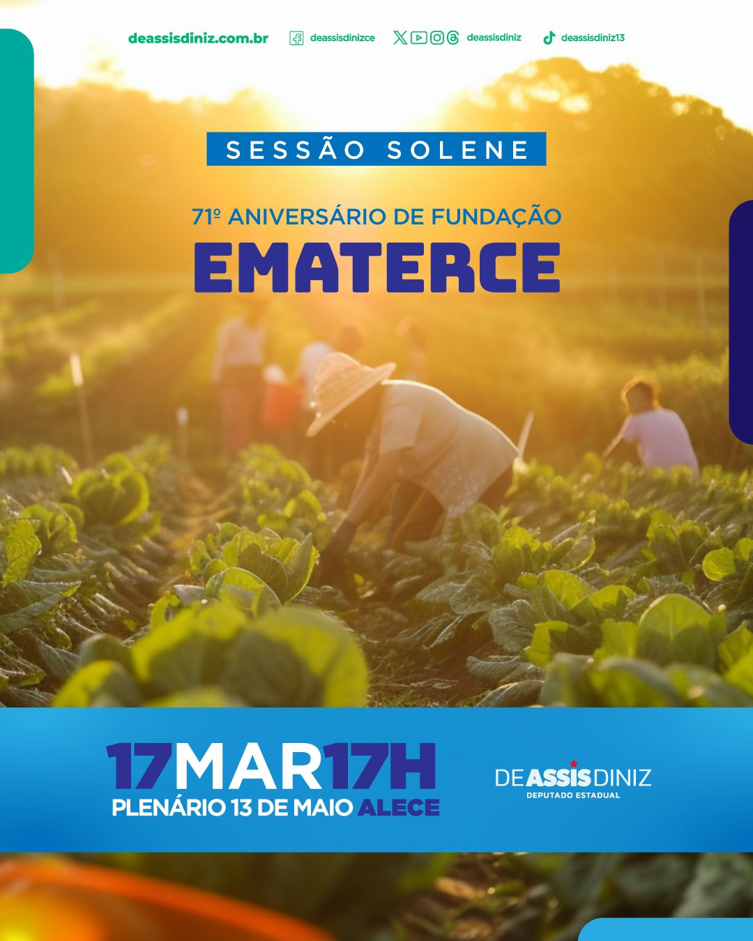 Assembleia do Ceará celebra 71 anos da Ematerce