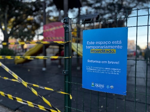 Em Crato, Brinquedopraça da Praça da Sé será revitalizada para mais segurança e conforto infantil 1 Brinquedopraça da Praça da Sé será revitalizada para mais segurança e conforto infantil