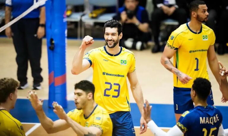 Brasil vence Argentina e segue líder na Liga das Nações Masculina de Vôlei 2025