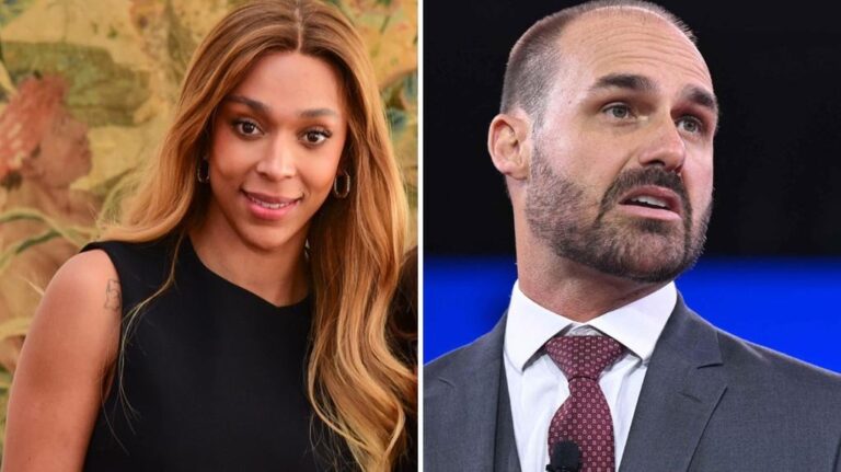 Erika Hilton processa Eduardo Bolsonaro por transfobia e pede R$ 20 mil de indenização por ofensa em rede social