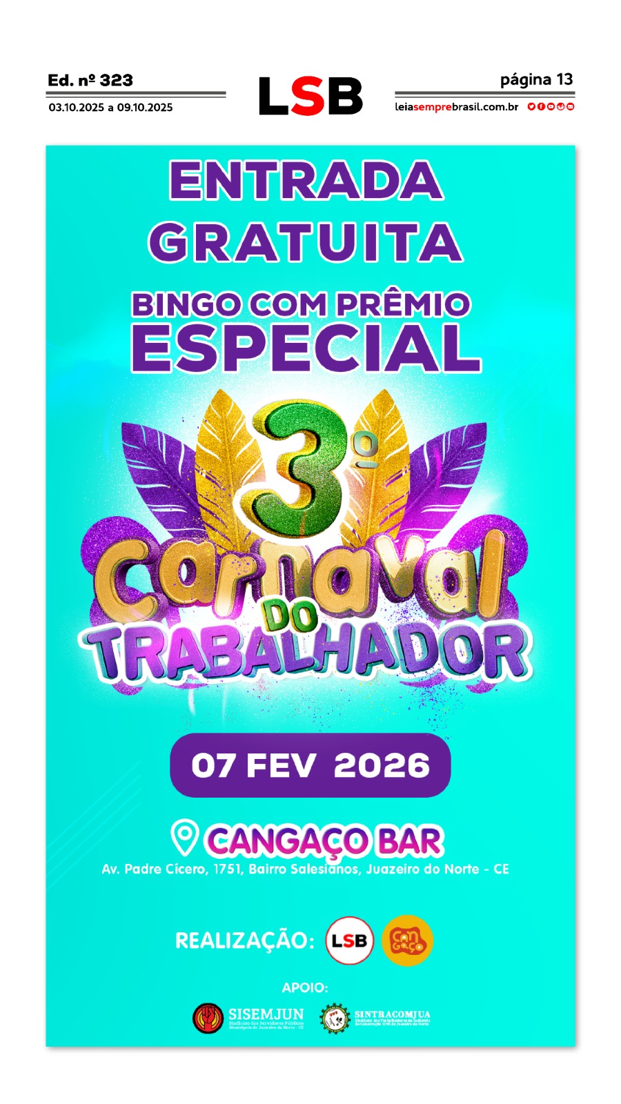 carnaval do trabalhador