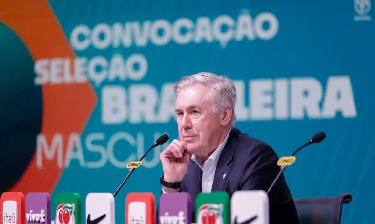 Carlo Ancelotti convoca Seleção Brasileira para os últimos amistosos de 2025 contra Senegal e Tunísia