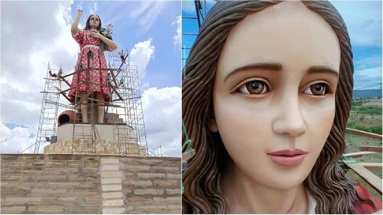 Estátua da Beata Menina Benigna é concluída em Santana do Cariri e deve ser inaugurada em 2026