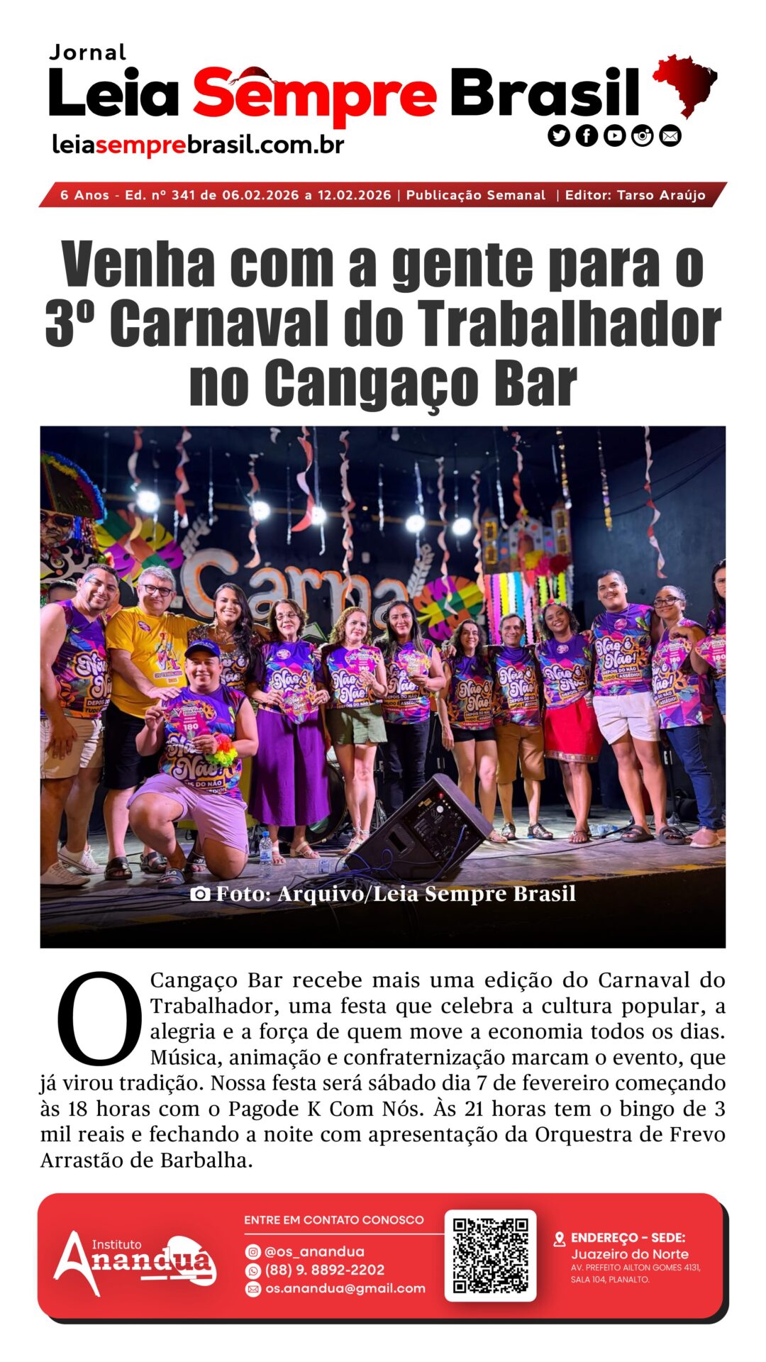 Jornal Leia Sempre Brasil - Ed. nº 341_p.01