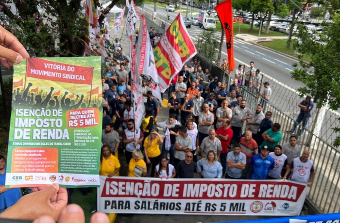 Movimento sindical vai às ruas para celebrar isenção do IR e cobrar redução da jornada de trabalho