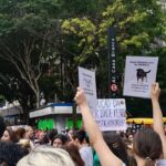 Centenas de pessoas vão à Avenida Paulista e pedem justiça pela morte do cão Orelha