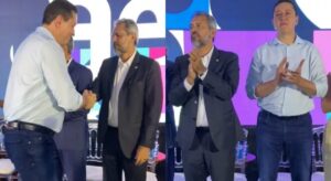 Glêdson Bezerra e Elmano de Freitas dividem palanque em inauguração de call center em Juazeiro do Norte