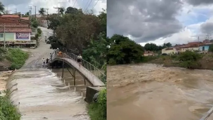Rio transborda e deixa moradores isolados em Nova Olinda