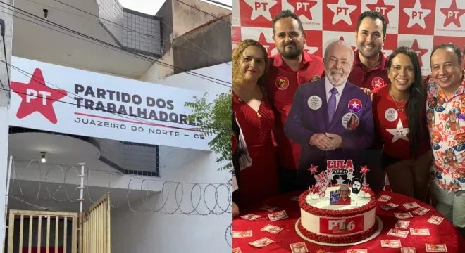 PT inaugura nova sede em Juazeiro do Norte com presença de lideranças e totem de Lula