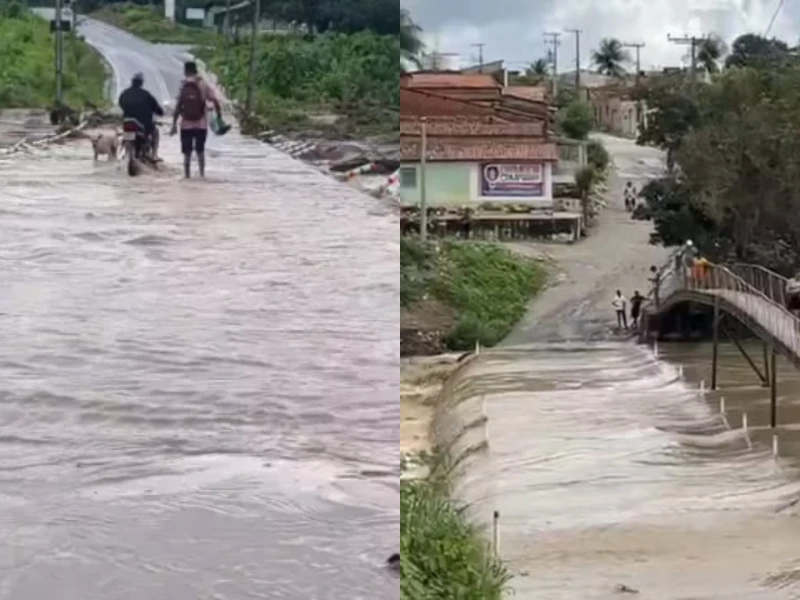 Após cheia do Rio Cariús, prefeito de Nova Olinda pede apoio ao Estado para construção de ponte 1 Após cheia do Rio Cariús, prefeito de Nova Olinda pede apoio ao Estado para construção de ponte