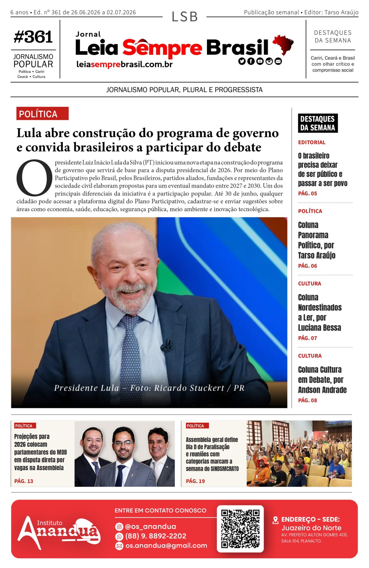 Jornal Leia Sempre Brasil - Ed. nº 361_01