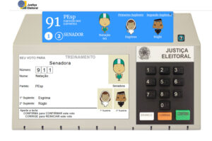 Simulação da tela de votação para o Senado
