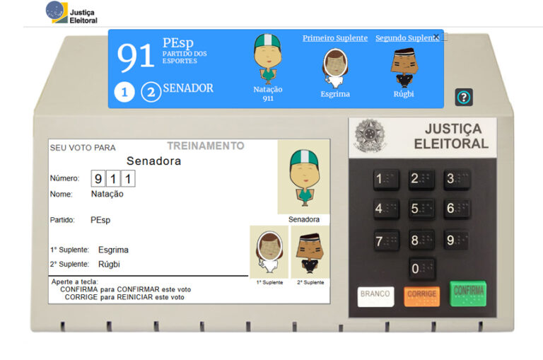 Eleitor escolherá dois senadores em 2026 e cada voto inclui suplentes 10 Simulação da tela de votação para o Senado