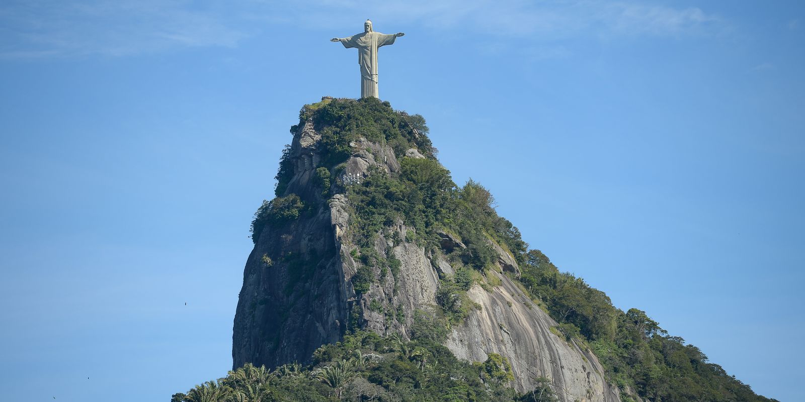 Cristo Redentor no alto do Morro do Corcovado, no Rio de Janeiro