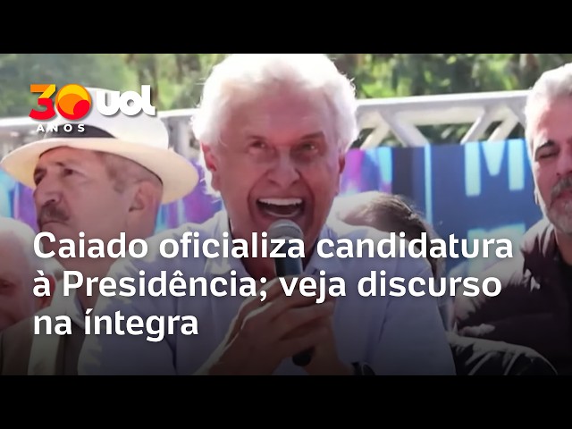 Ronaldo Caiado durante evento que oficializou sua candidatura à Presidência