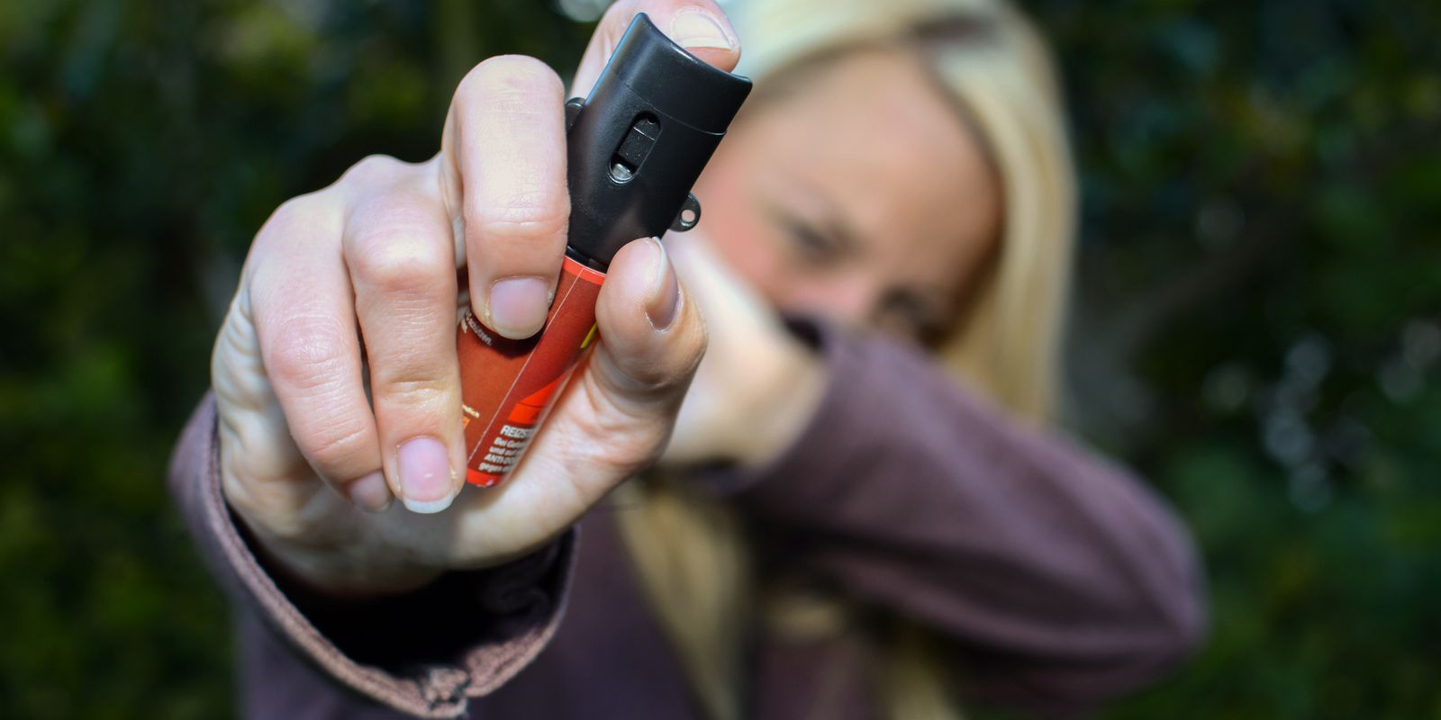Frasco de spray de pimenta para defesa pessoal