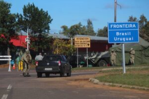 Posto de fronteira entre Brasil e Uruguai