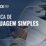 Arte institucional sobre a política de linguagem simples da Alece