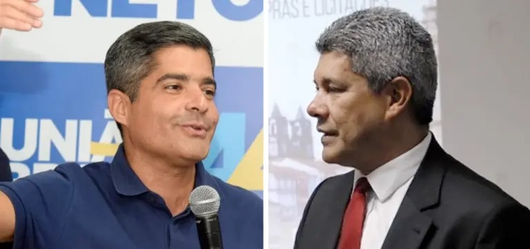 Quaest: ACM Neto e Jerônimo Rodrigues empatam tecnicamente na disputa pelo governo da Bahia