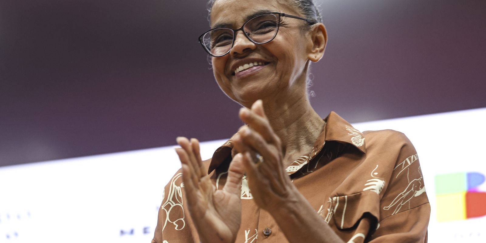 Marina Silva durante evento público em Brasília