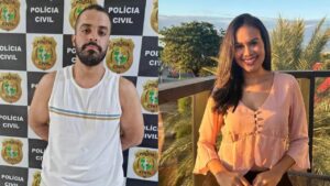 Fotografias de Clarissa Costa Gomes e do réu do processo de feminicídio
