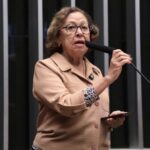 Deputada Lídice da Mata durante reunião na Câmara
