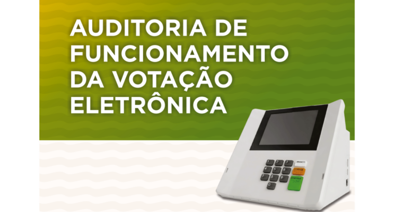 Arte da cartilha do TRE-CE sobre auditoria de funcionamento da votação eletrônica.
