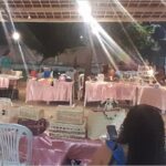 Mulheres empreendedoras em feira de produtos e serviços em Juazeiro do Norte.