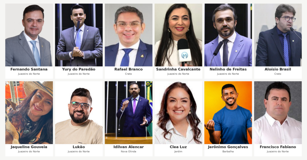 Disputa por vagas na Câmara Federal coloca lideranças do Cariri em evidência nas eleições de 2026 1 P09