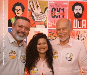 Samuel Siebra e Inácio Arruda na inauguração do comitê de campanha