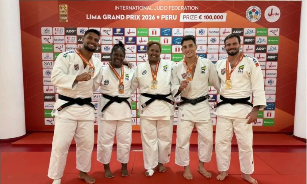 Equipe brasileira de judô celebra resultado no Grand Prix de Lima