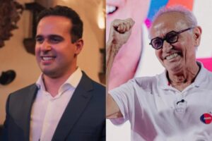 Lucas Ribeiro e Cícero Lucena em montagem sobre a disputa pelo governo da Paraíba