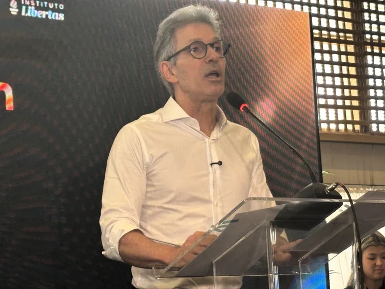 Ausência de Zema em debate provoca debate interno no Novo, diz Exame 1 Romeu Zema em imagem de arquivo sobre sua candidatura à Presidência