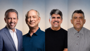 Montagem com quatro candidatos ao Governo do Ceará em 2026