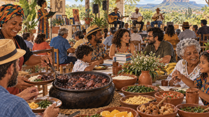 Encontro cultural em torno de uma feijoada no Cariri