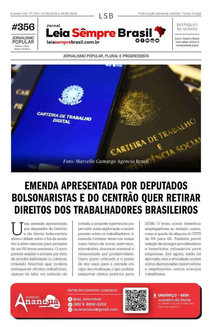 Capa de Jornal Leia Sempre Brasil – Ed. nº 356