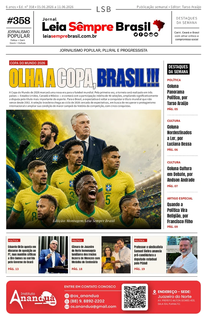 Capa de Jornal Leia Sempre Brasil – Ed. nº 358 de 05.06.2026 a 11.06.2026