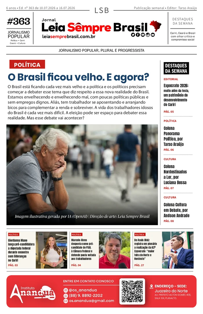 Capa de Jornal Leia Sempre Brasil – Ed. n.º 363