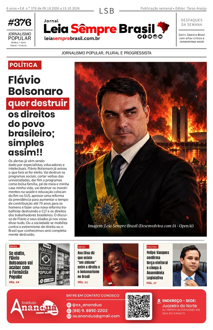 Capa da Jornal Leia Sempre Brasil – Ed. n.º 376