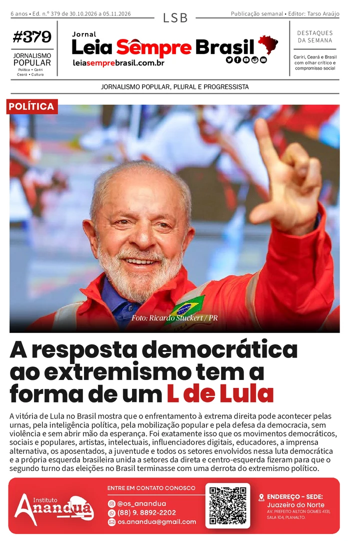 Capa da Jornal Leia Sempre Brasil – Ed. 379